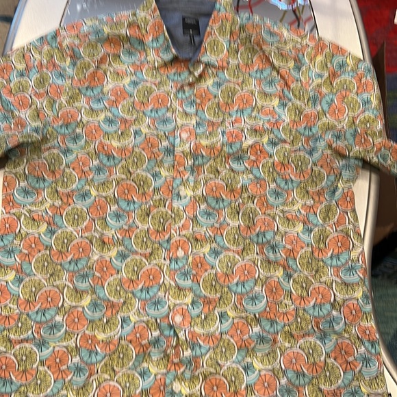 NWOT union grapefruit lemon button down large - Picture 3 of 4